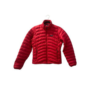 Patagonia Pink/Red Goosedown Puffer Lightweight Jacket Women's Size XS Full Zip